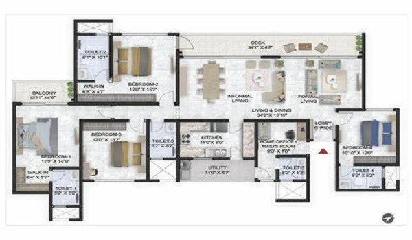 Featured Image of Prestige Raintree Park 5 BHK Floor Plan